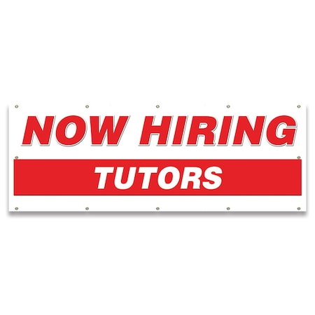 Signmission Now Hiring Tutors Banner Apply Inside Accepting Application Single Sided B-120-30318